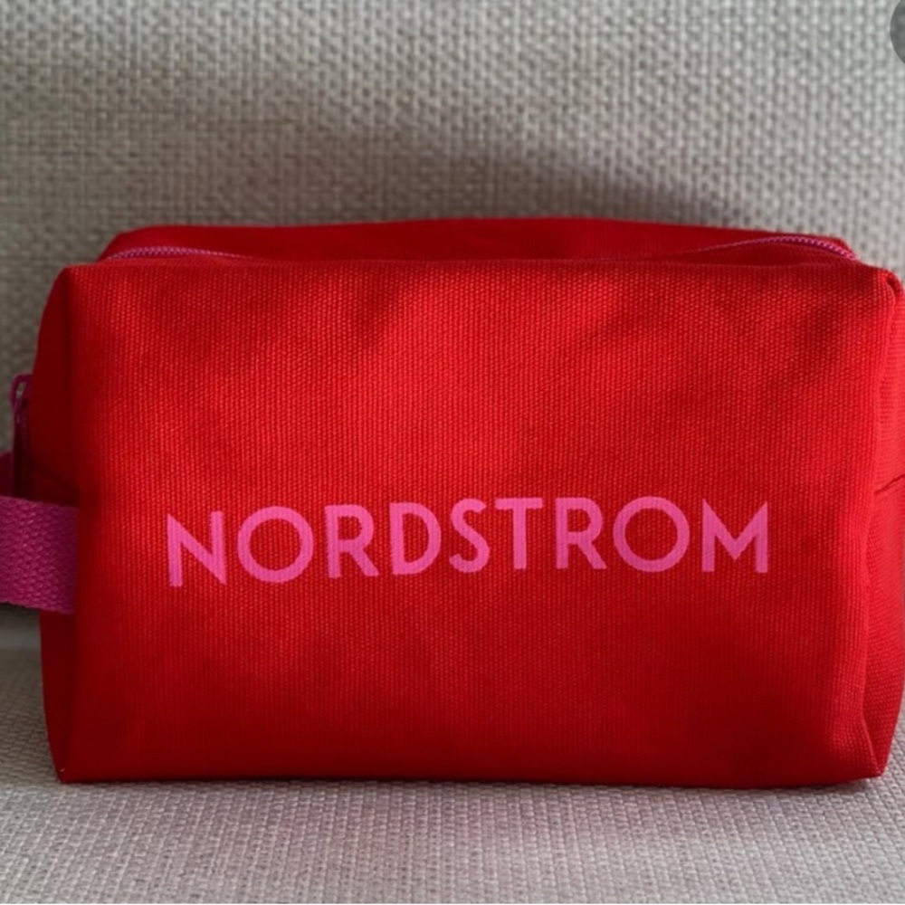 Nordstrom red cosmetics bag